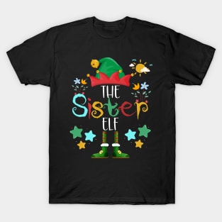 The Sister Elf, Christmas Family Matching Fun Xmas Top T-Shirt